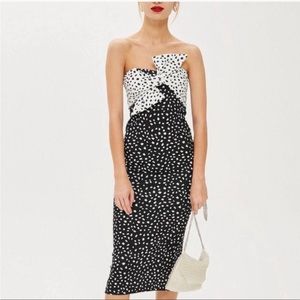 Topshop Tube Midi Dress with Bow